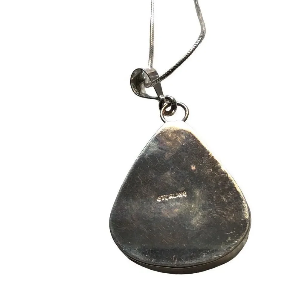 Necklace, Jasper & Silver Pendant, NEW, Sterling Silver, Handmade, Artisan